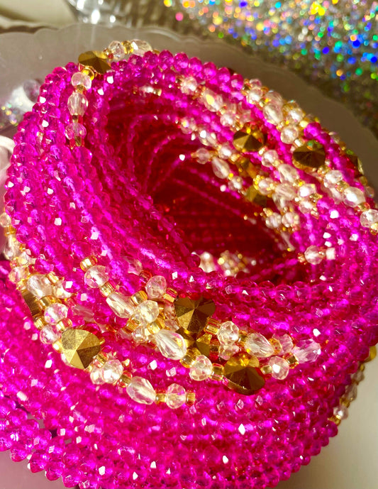 Rose Pink Goddess Waist Beads